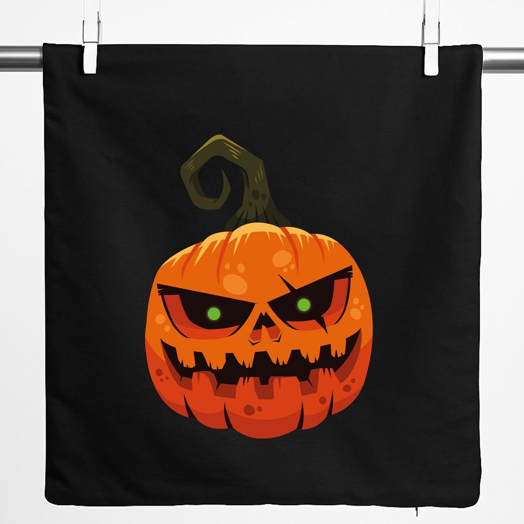 Huuraa Kissenbezug Halloweenkürbis Kürbis 40x40cm Black Baumwolle Dekokissenbezug Geschenkidee
