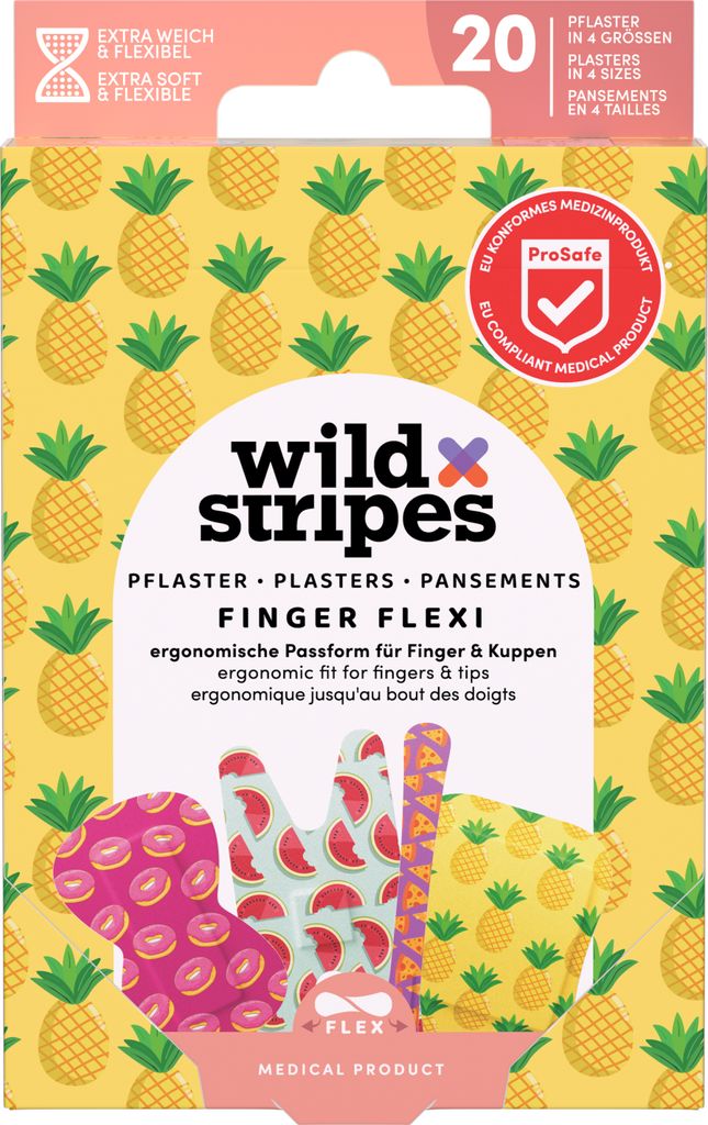 Wild Stripes Pflaster Finger Flexi Food Int 20 St