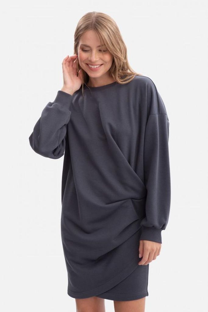 BeWear Sweatshirt-Kleider für Frauen Odi B298 dunkelgrau S/M