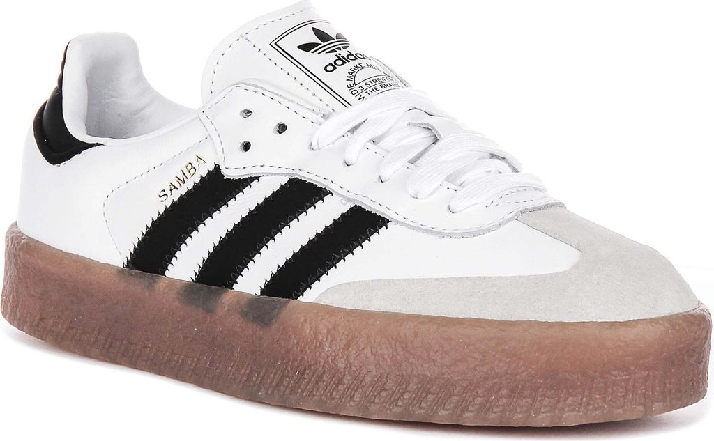 Adidas Sambae in Weiß/Schwarz für Damen – 6 UK - 39 1/3 EU - 7.5 US / White Black