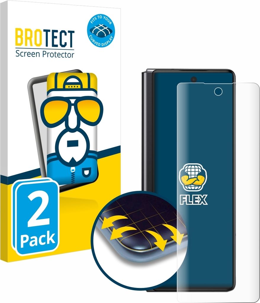 2x BROTECT Fullscreen Schutzfolie für Samsung Galaxy Z Fold Produktbild 