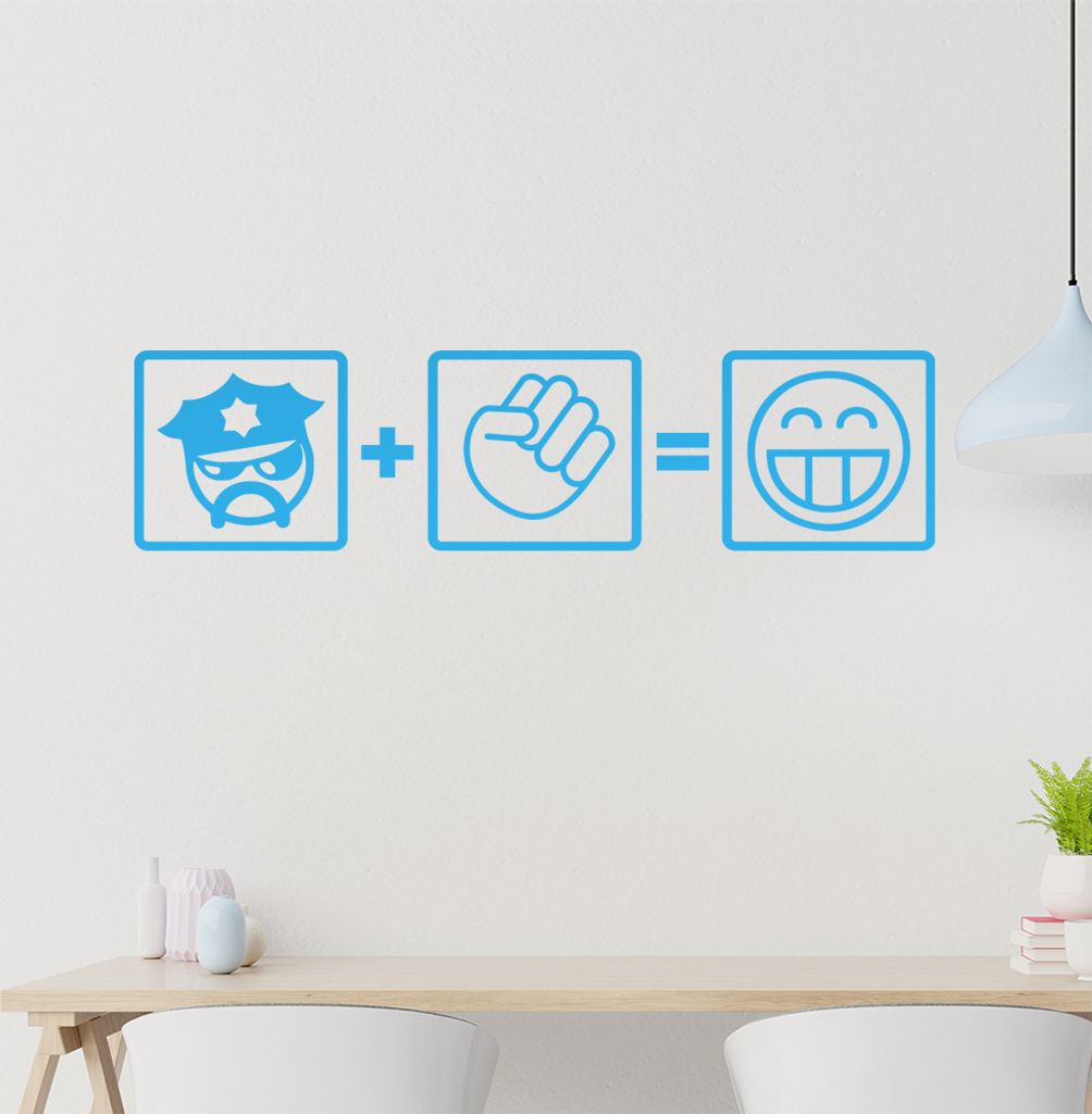 Officer + Faust Wandtattoo in 6 Größen - Wandaufkleber Wall Sticker - Dekoration, Küche, Wohnzimmer, Schlafzimmer, Badezimmer