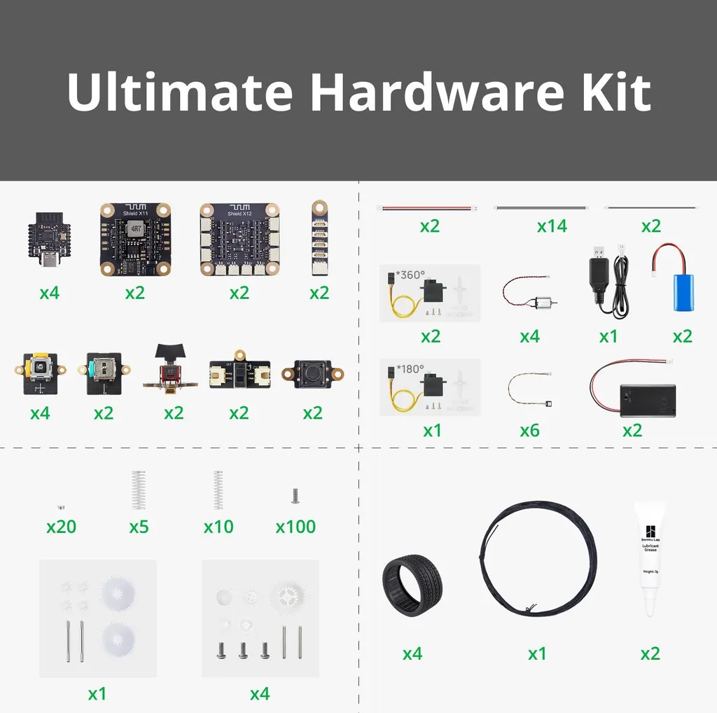 Kit Cyberbrick Ultimate Hardware Bambu Lab ZK003 pour Robot RC