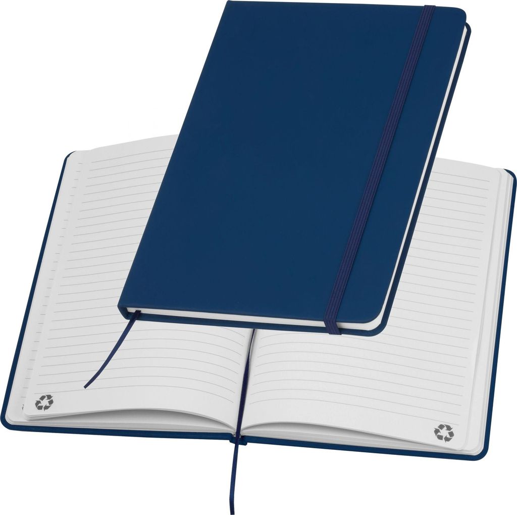 Notizbuch / DIN A5 / Umschlag aus Polyurethan/ 160 linierte Seiten / Farbe: dunkelblau