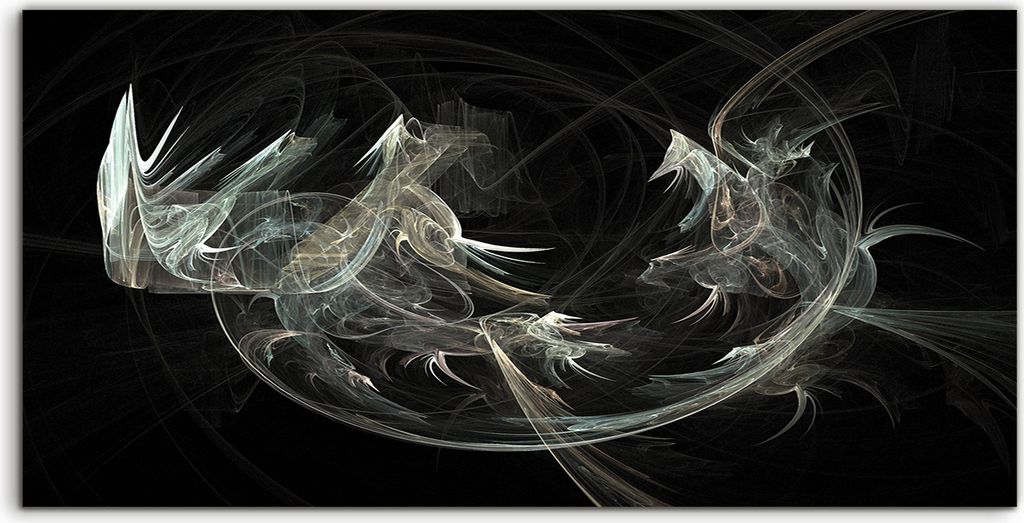 Coloray - Glasbild - 100x50 cm - Wandbild - Glasbilder - digitales fraktales Impressionismus