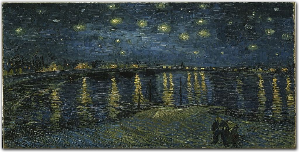 Coloray Bild aus Leinwand 100x50 Leinwand Dekoration - Van Gogh Sternennacht
