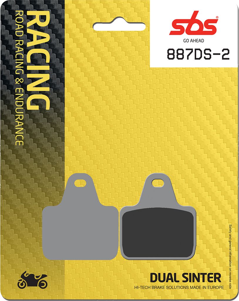 Bremsbelag SBS 887DS-2 (Satz pro Scheibe) Road Racing Endurance (weicher Biss)