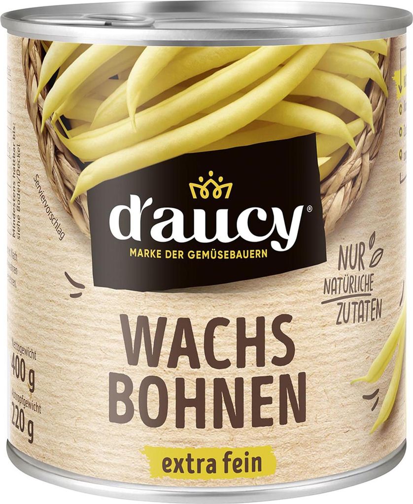 d'aucy Wachsbohnen extra fein (400g) – Mild, zart & Produktbild 
