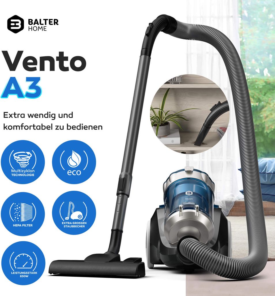 Balter Vento A3 Staubsauger beutellos, 850W hohe Produktbild 8