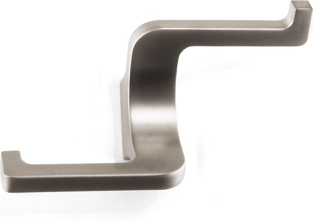 2 x Garderobenhaken BILL moderner Mantelhaken Wandhaken Edelstahloptik matt (gross)