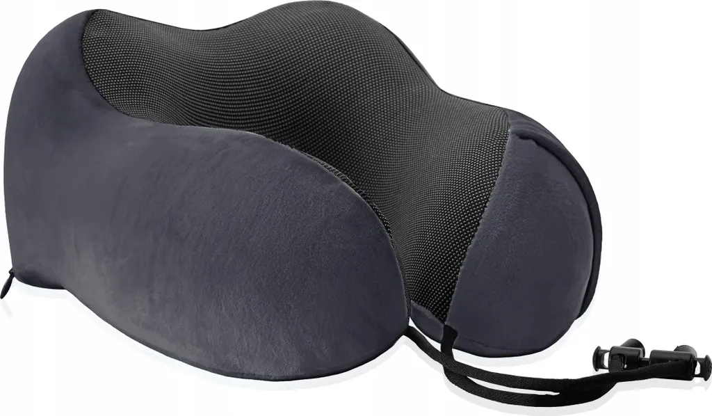 Oreiller de voyage pour avion et train BTP-01 : dormez partout en gris