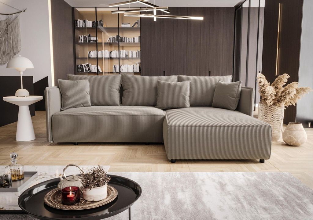 CORNERO Ecksofa mit Schlaffunktion und Bettkasten SEATTLE Produktbild 