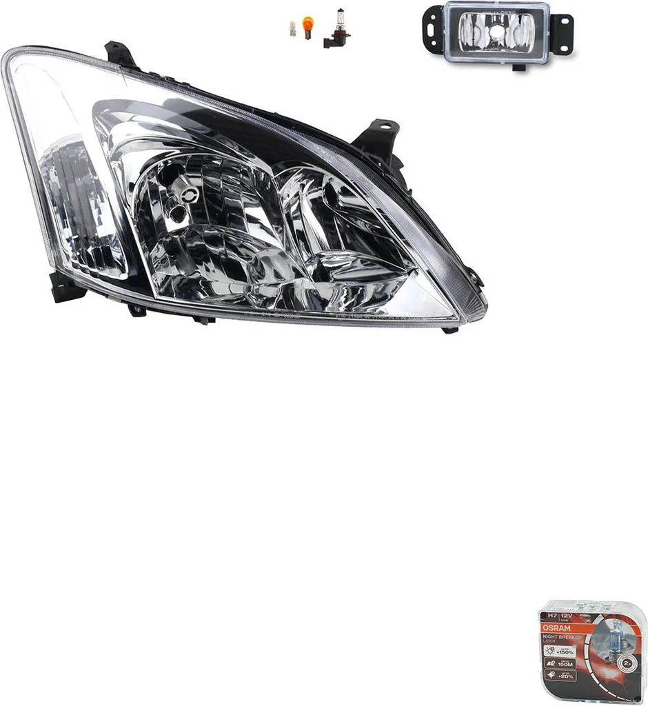 Fari Nuovi Toyota Corolla E12 2002-2004 + Lampadine Osram +150% Luce