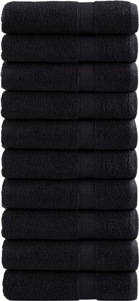 Premium Badetücher SOLUND 10 Stk. Schwarz 100x150 cm 600 g/m²