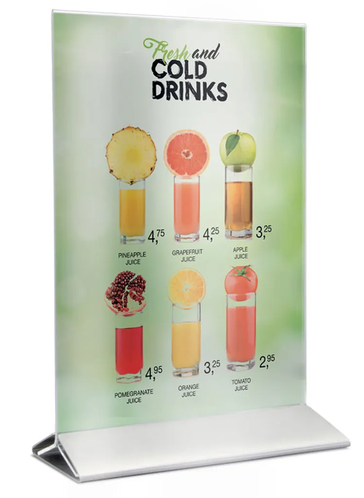 Solution d'affichage stable A4 : présentoir acrylique anti-bascule
