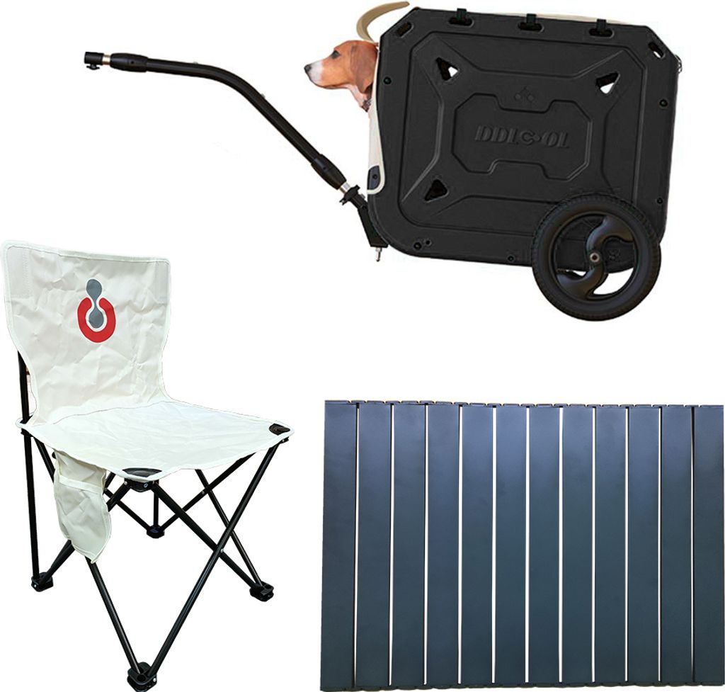 Multifunktionale Haustierwagen-Aufbewahrungsbox, Fahrradanhänger-Aufbewahrungsbox-Set mit Rädern für Kinder, große Hunde, Camping und Reiten