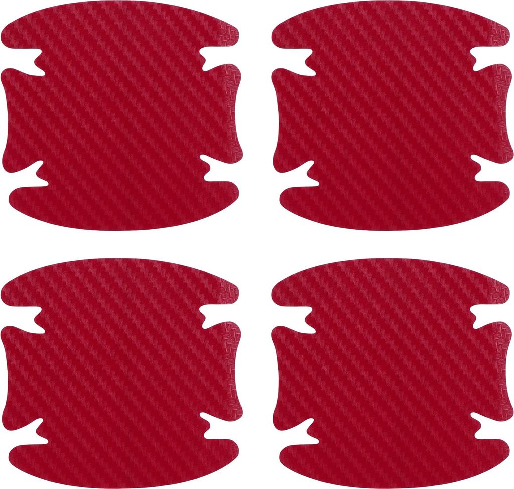 Universal 80x88mm Autotürgriff Schalen Aufkleber Anti-Kratzer+Auto Türgriff Schutzfolie 4 Stück Rot