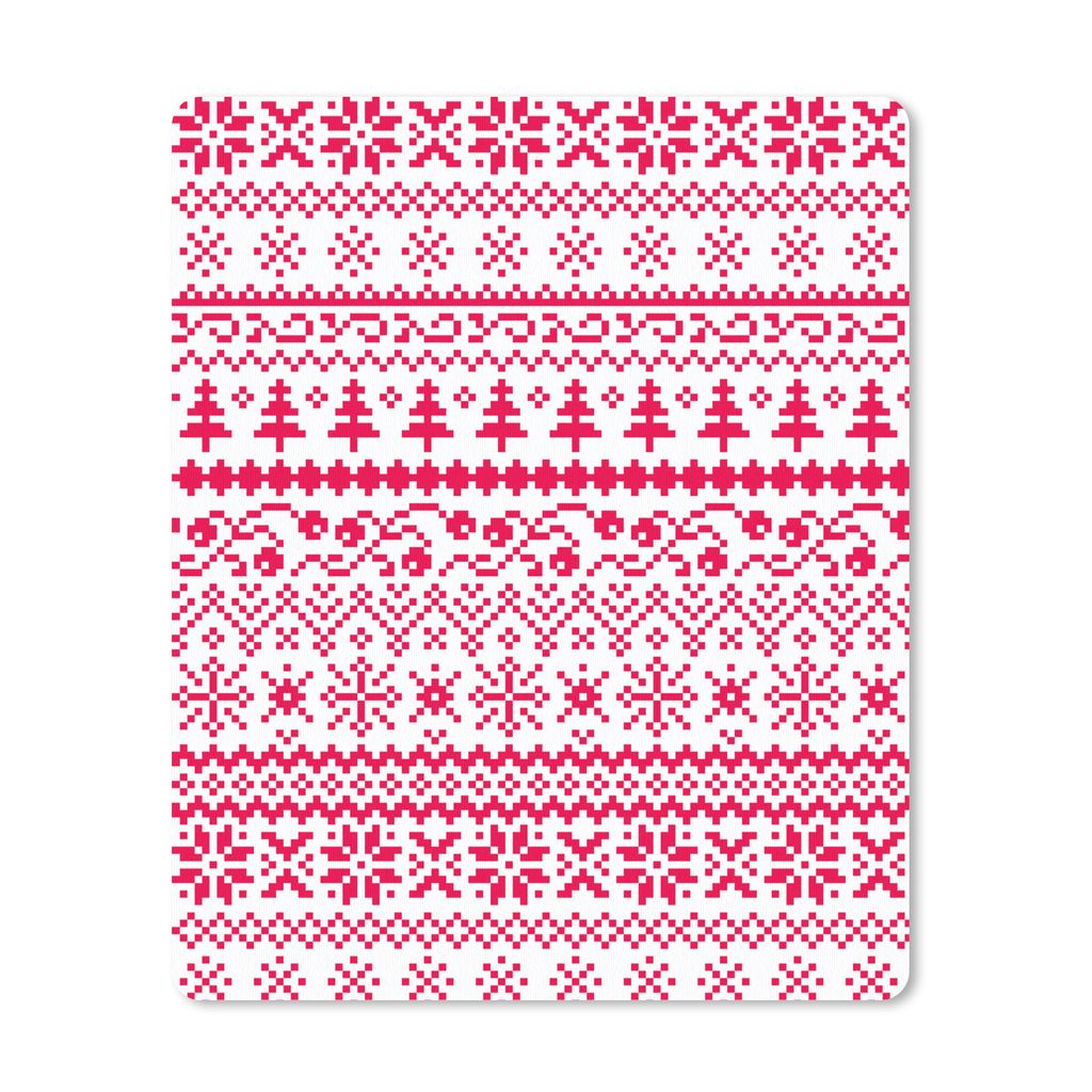 MuchoWow Mauspad Mousepad Weihnachten - Muster - Baum 19x23 cm - Mousepads - Maus Mat - Pad - Mausunterlage - Mauspads - Spielen