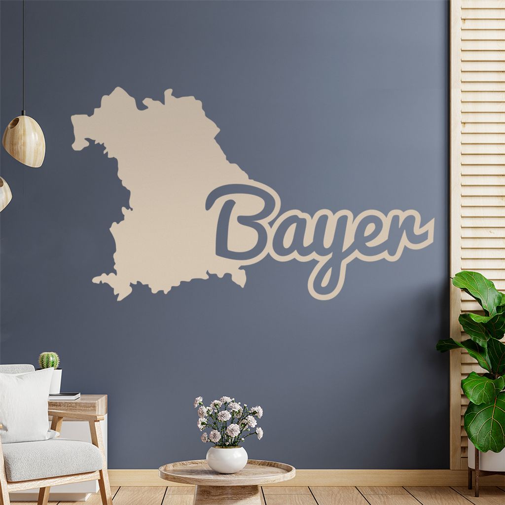 Bayer Bayern Herkunft Wandtattoo Wandaufkleber Wall Sticker - Dekoration, Küche, Wohnzimmer, Schlafzimmer, Badezimmer
