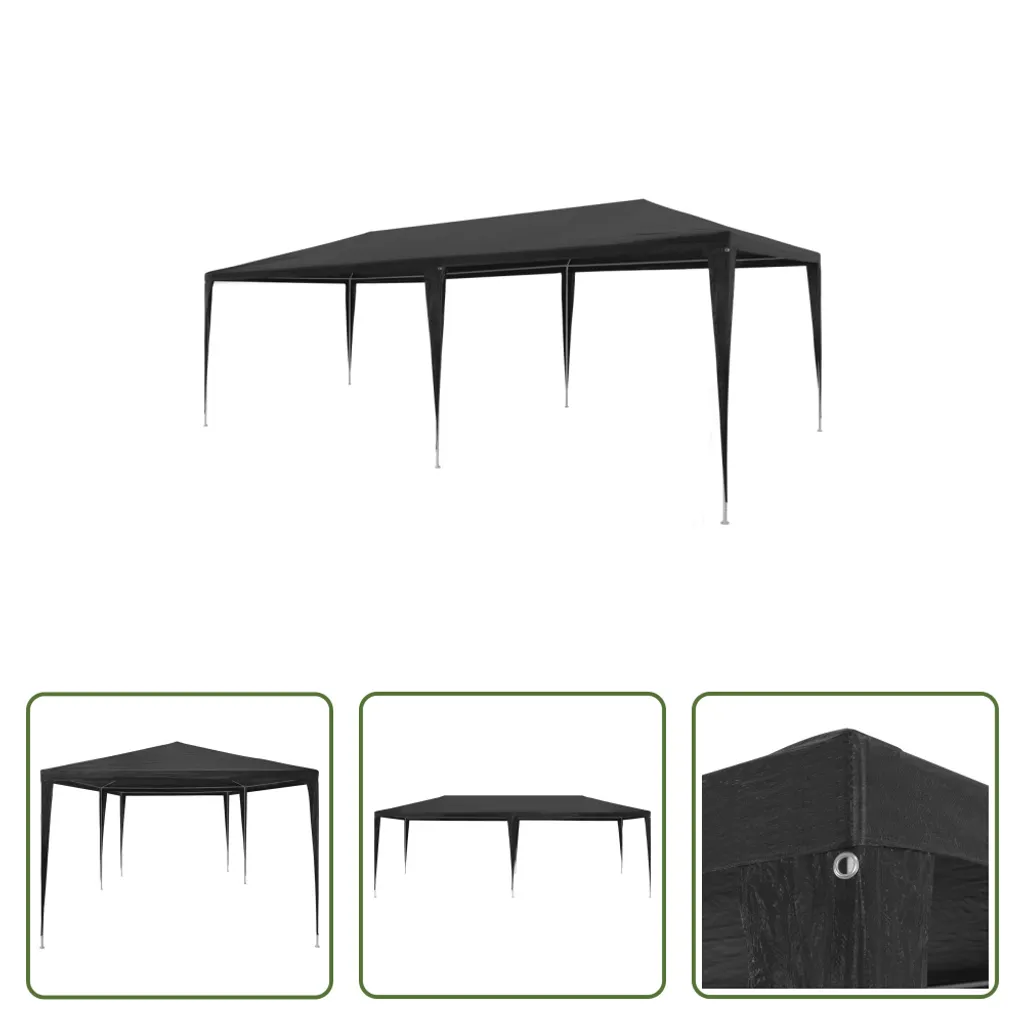 The Living Store Tendone Feste 3x6 m Antracite PE Impermeabile - 7