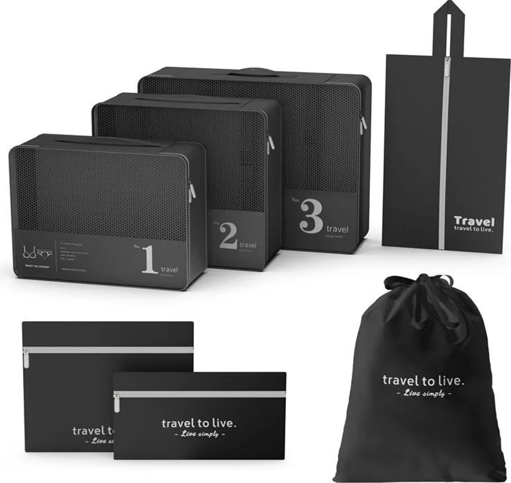 Set Organizer 7 Pezzi Flamenco Mystique - Proteggi i tuoi Viaggi