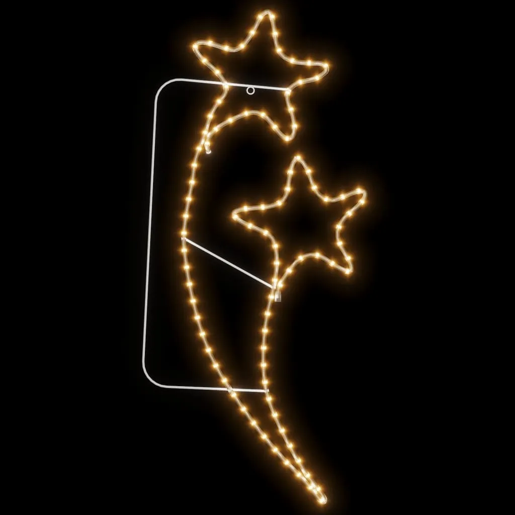 Décoration Lumineuse Étoiles de Noël Blanc Chaud - Structure 125 cm