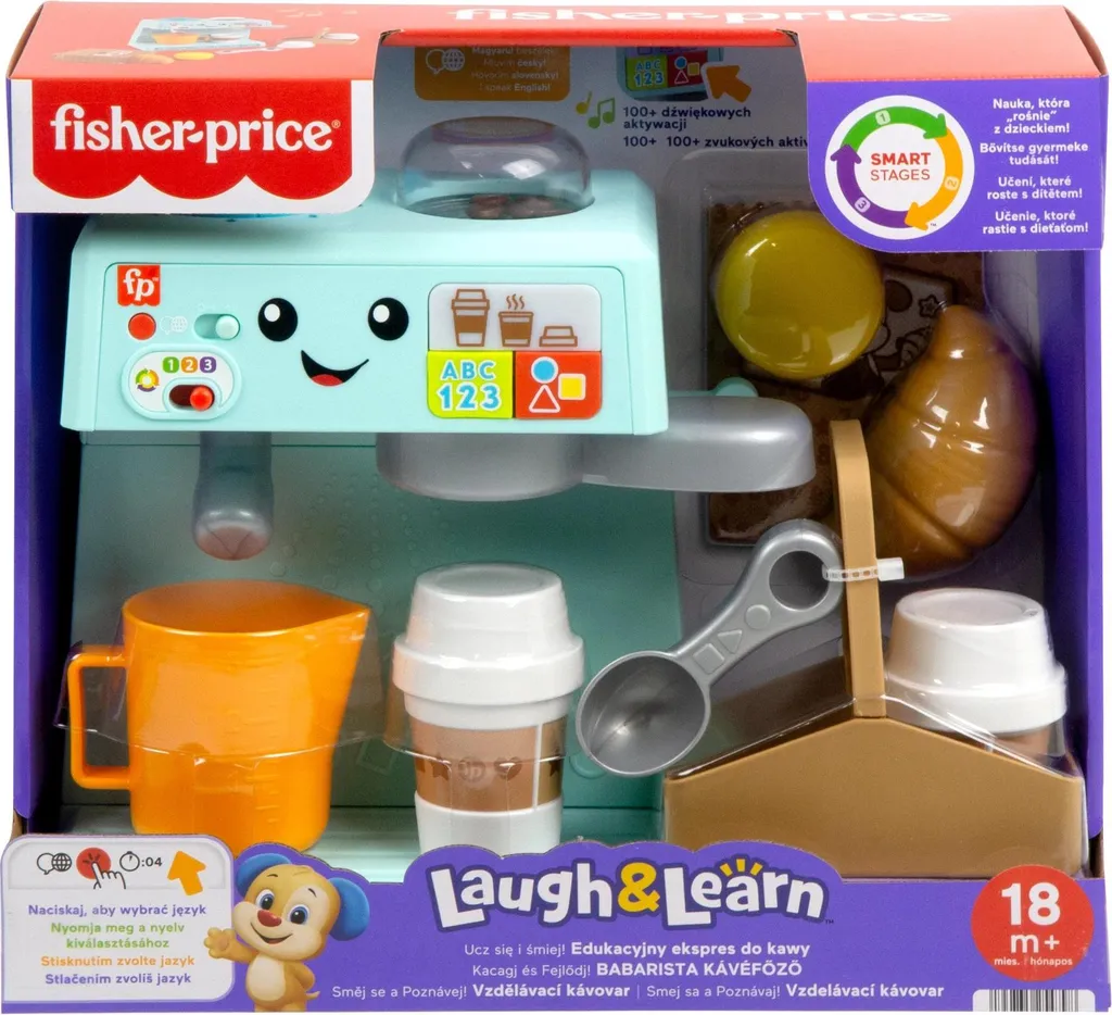 Fisher-Price Ma Première Machine à Café - Cafetière Éducative Rires et Éveil
