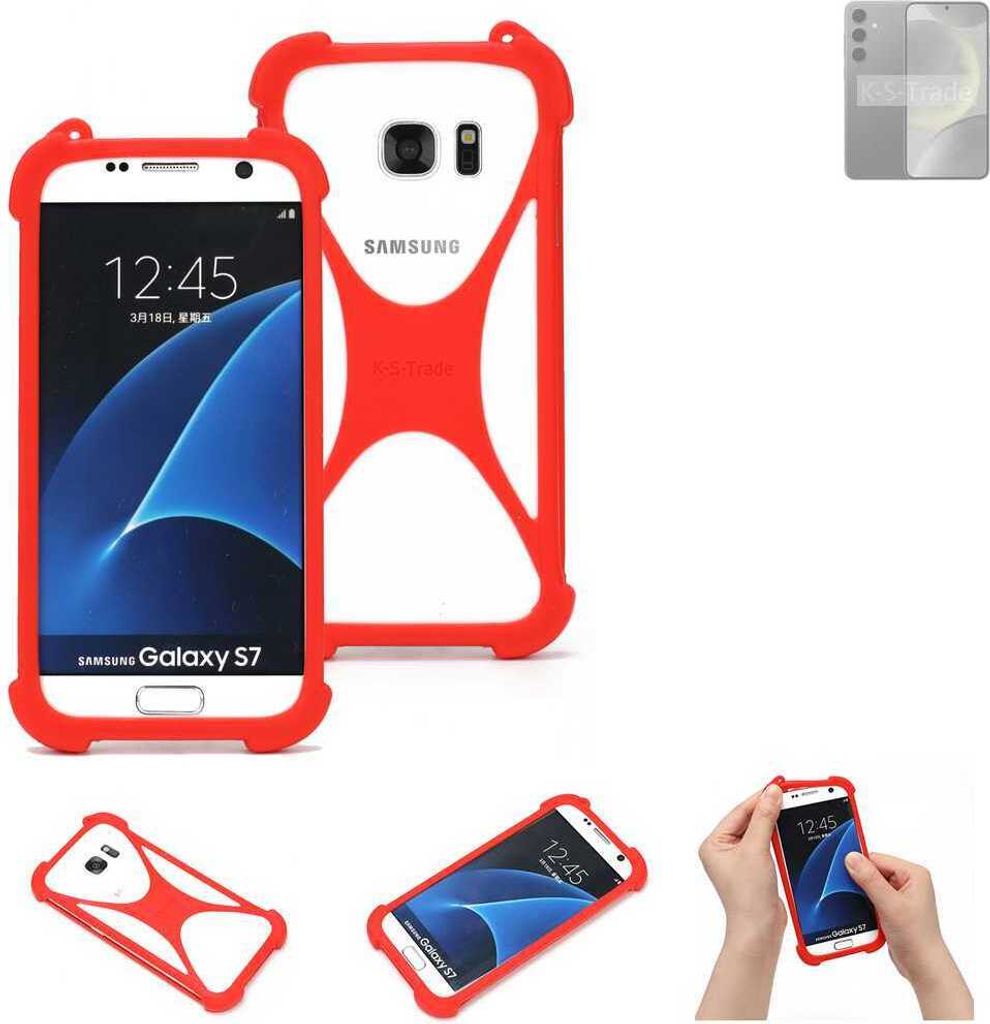 K-S-Trade Handy-Hülle kompatibel mit Samsung Galaxy S24 Exynos Schutz-Hülle Bumper Silikon Schutz Hülle Cover Case Silikoncase Silikonbumper TPU