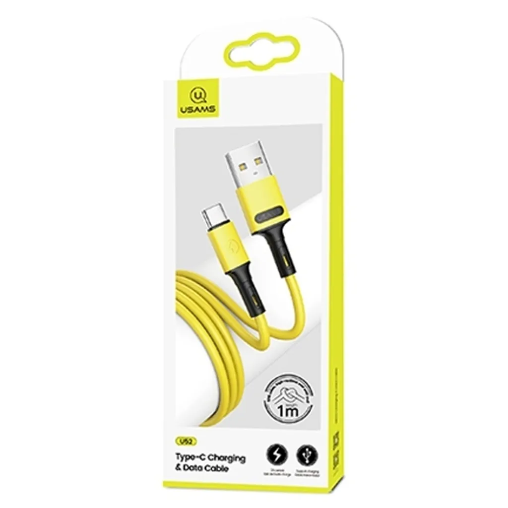Cavo Dati USB-C Usams U52 2A 1 Metro Giallo SJ436 - Alta Qualità