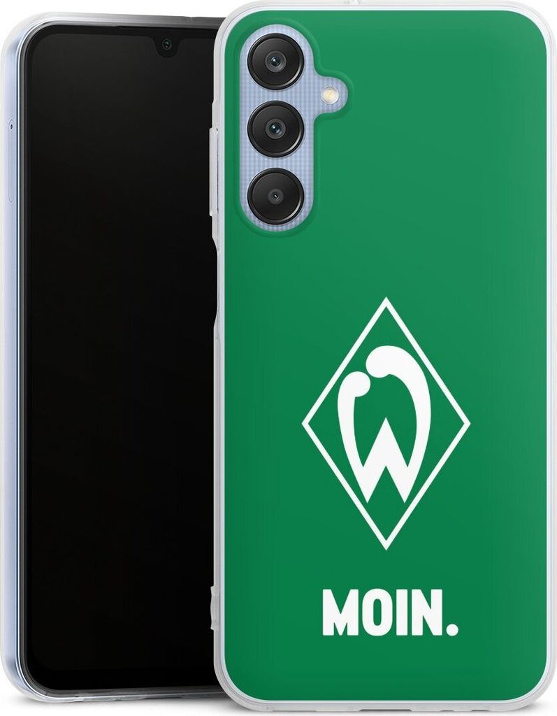 DeinDesign Handyhülle für Samsung Galaxy A25 5G Silikon Hülle Case Smartphone Schutzhülle Moin Offizielles Lizenzprodukt SV Werder Bremen