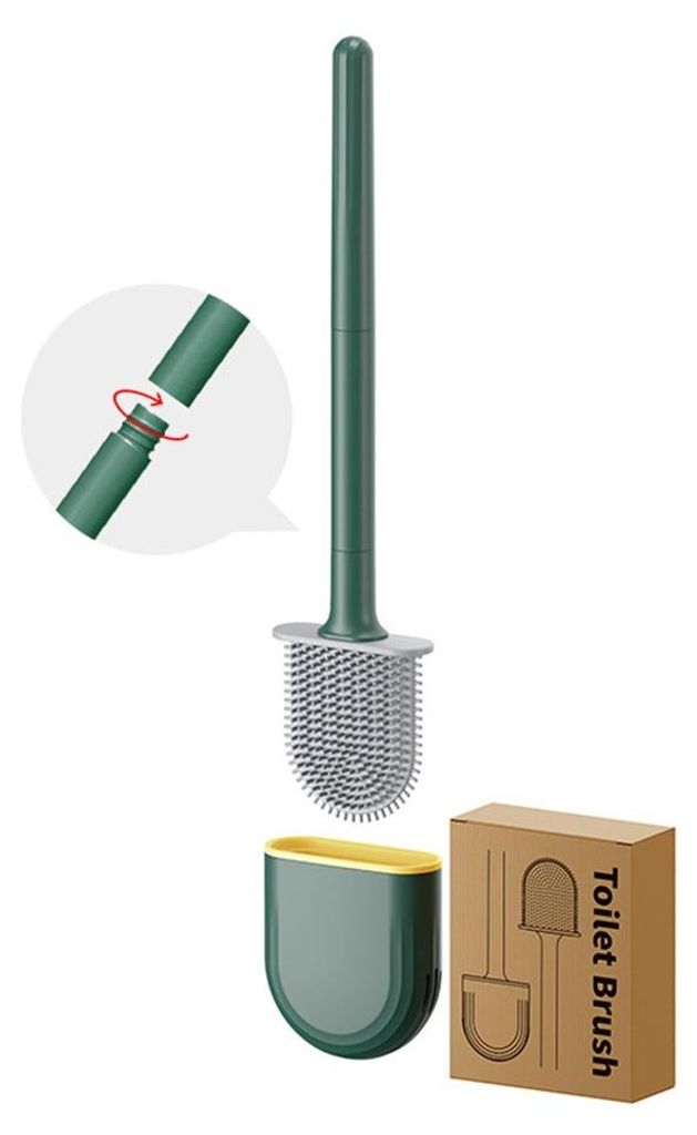 Wohnmobil Toilettenbuerste, WC Buerste, WC Buerstenhalter, WC Buerste und Halter Set, WC Reinigungsbuerste, Silikon WC Buerste, geeignet fuer versc...