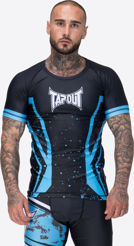 Herren Funktionsshirt schmale Passform KENDALL Black/Blue/White XXL Tapout