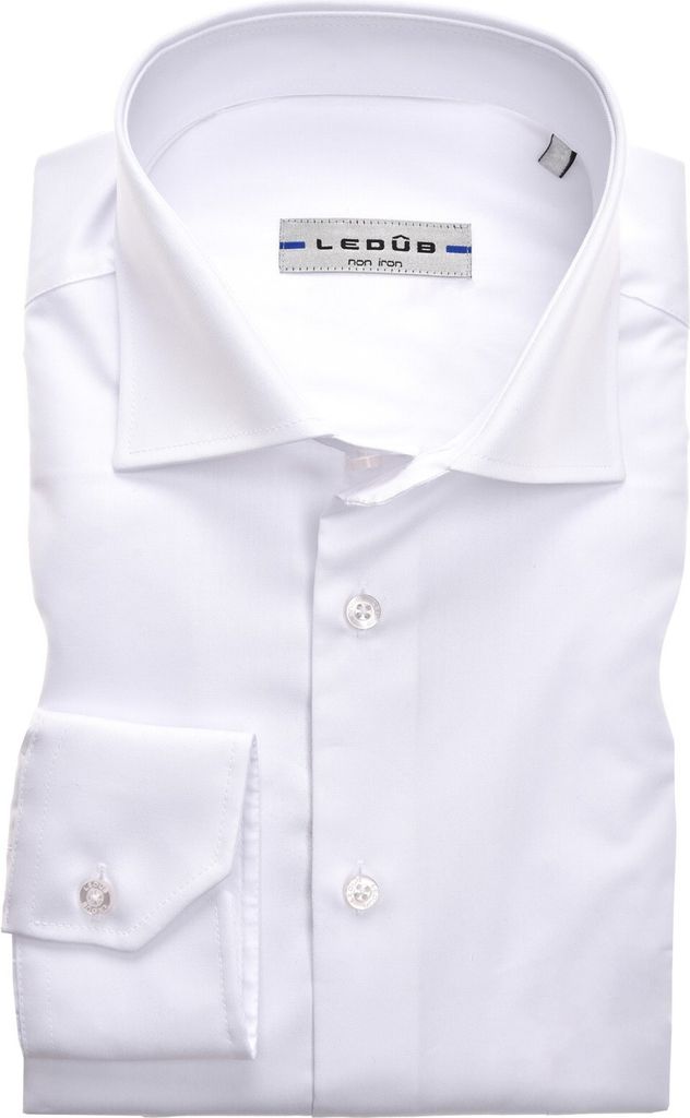 Ledub slim fit overhemd, wit twill