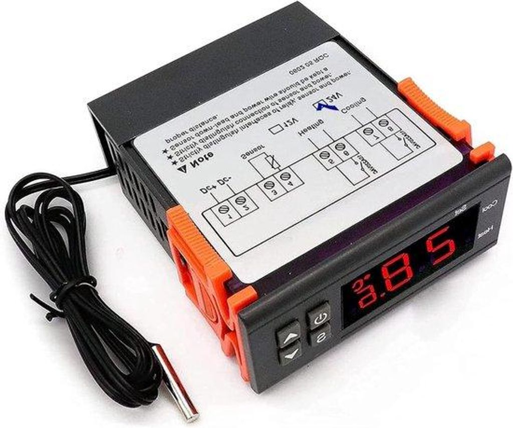 Digitale Temperaturregelung 24V 10A Relais Thermostat mit Sensor -50 °C 99 °C