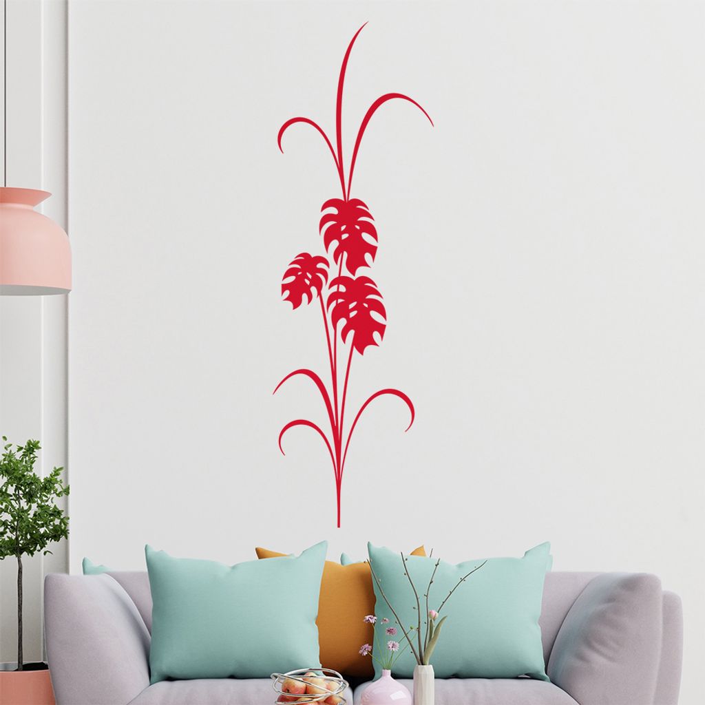 Große Blüten und Knospen Wandtattoo in 6 Größen - Wandaufkleber Wall Sticker - Dekoration, Küche, Wohnzimmer, Schlafzimmer, Badezimmer
