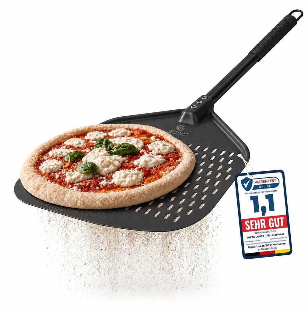 PizzaLover Premium - Buccia per pizza perforata in Immagine del prodotto  Immagine generata dall'IA
