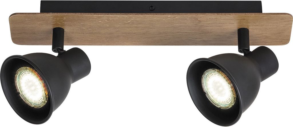 Rabalux 5903 Deckenstrahler 2 Spots Mac, GU10, braun-schwarz, Industriell