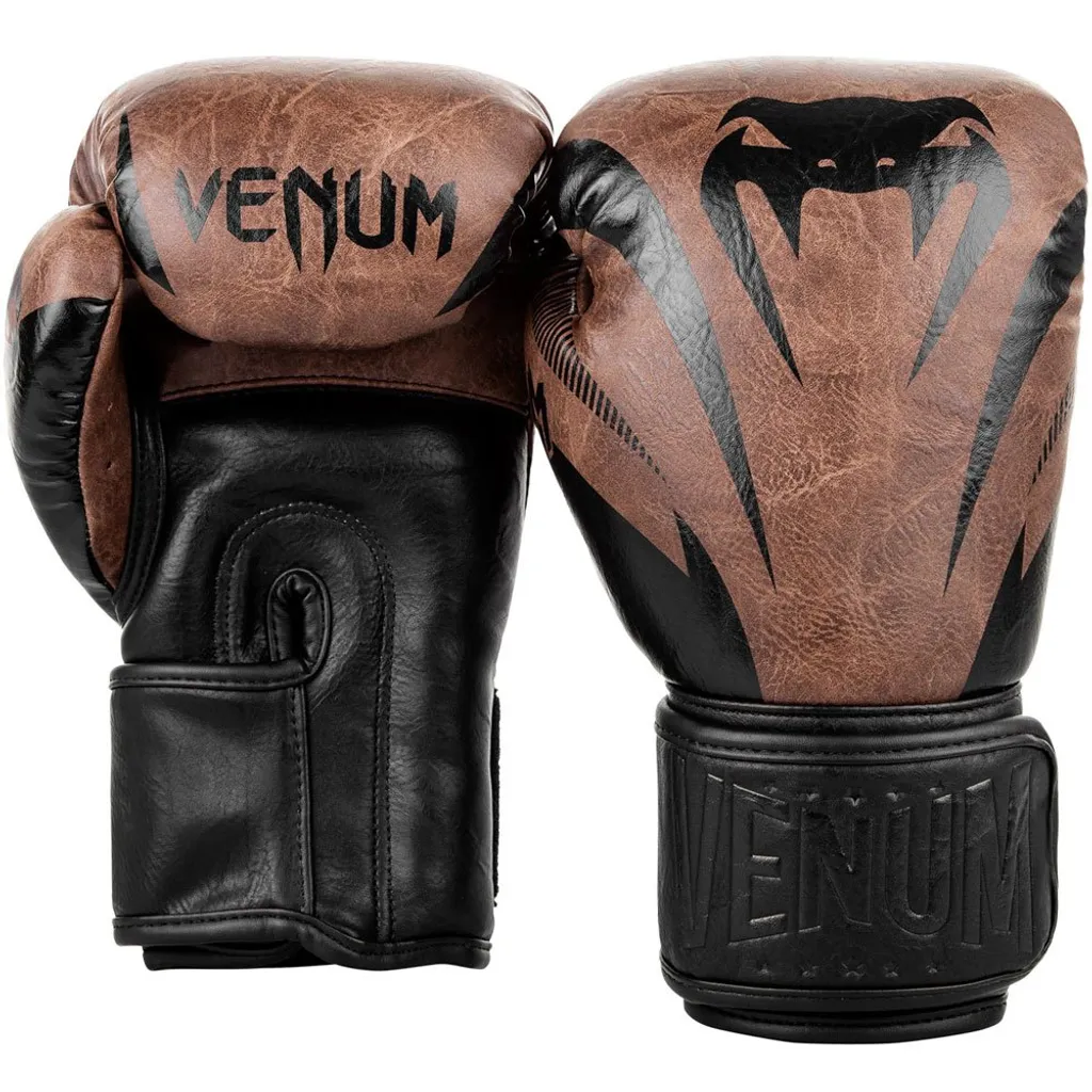 Gants de boxe pour entraînement Venum Impact 12 oz Noir Marron polyvalent - 2