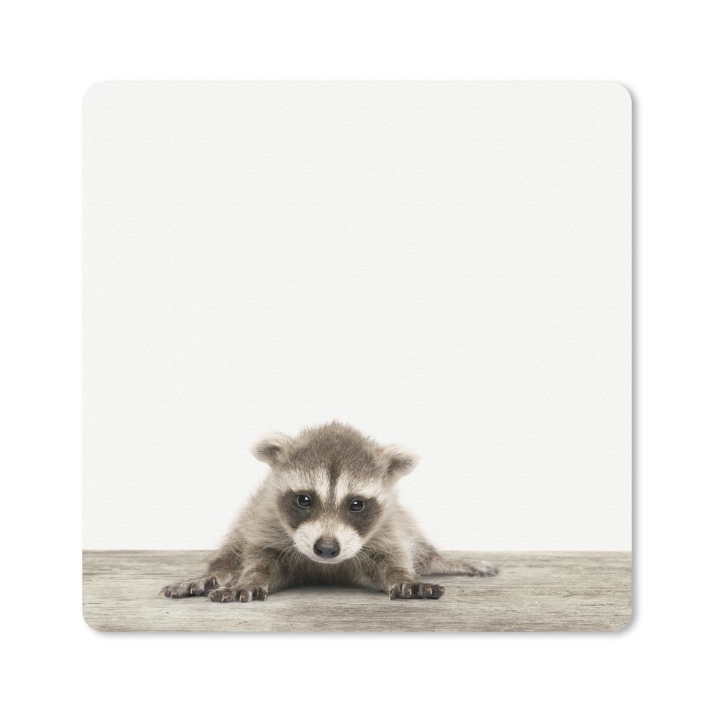 MuchoWow Mauspad Mousepad Waschbär - Tiere - Jungen - Mädchen 20x20 cm - Mousepads - Maus Mat - Pad - Mausunterlage - Desk Mat - Bureauartikeln