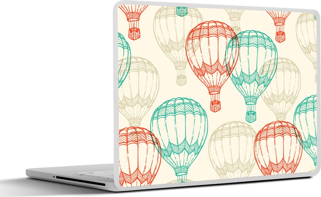 MuchoWow Laptop Aufkleber Sticker Cover Vintage - Luftballon - Kind - Entwurf 30x21 cm - Sticker für Laptop - Selbstklebend
