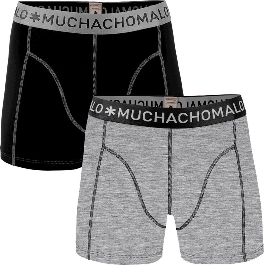 Muchachomalo 2er Pack Herren Shorts Solid Men Grey Black Produktbild 