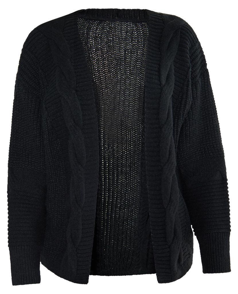 AODA damen strickjacke - schwarz, XL/XXL