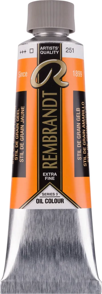 Peinture à l'huile Rembrandt pour artistes tube 150 ml Stil de Grain jaune