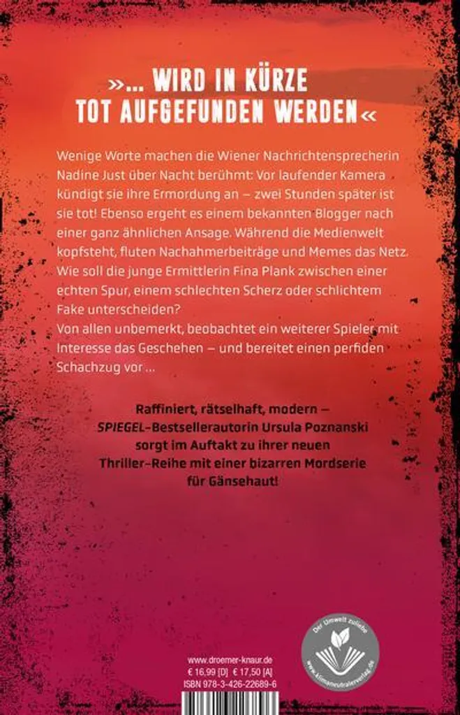 Stille blutet Roman Policier de Ursula Poznanski - Édition Broché Allemand