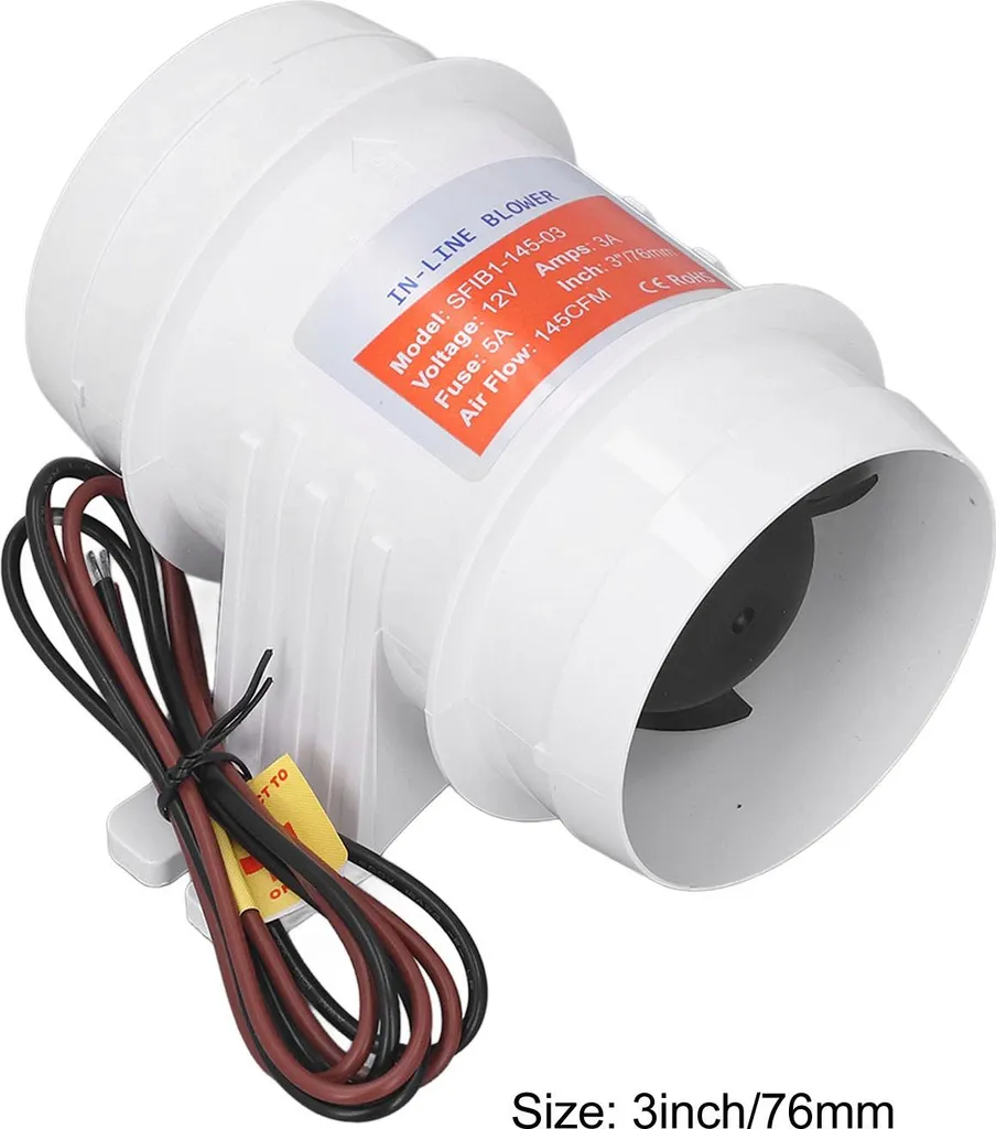 Ventilatore 12V per Barca e Camper | 145 CFM Aria Pulita in Sentina