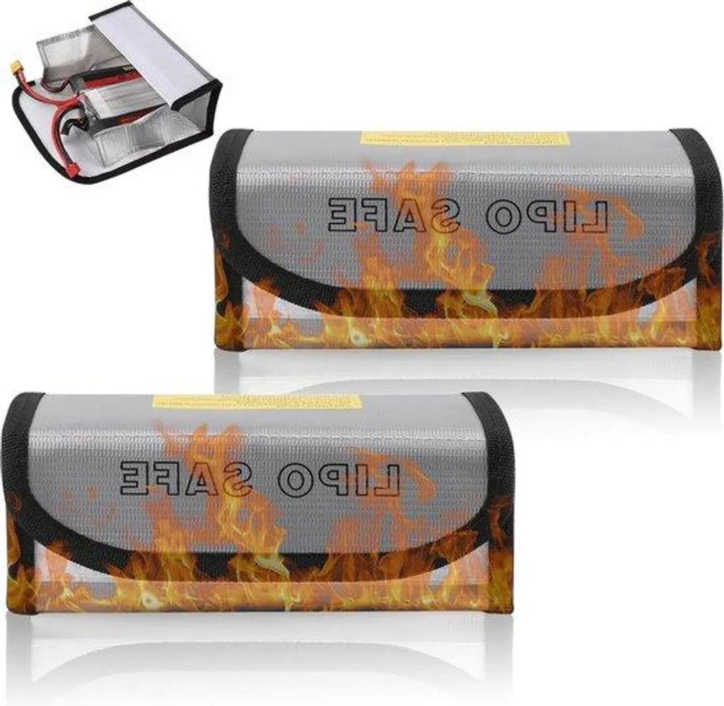 Pochette de charge LiPo sécurisée pour voyage et stockage 2 articles
