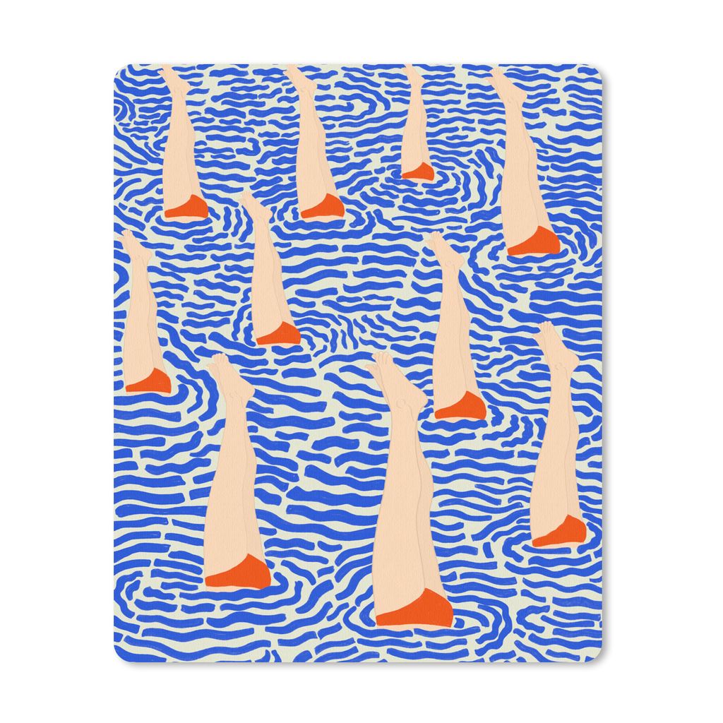 MuchoWow Mauspad Mousepad Bein - Wasser - Vintage 19x23 cm - Mousepads - Maus Mat - Pad - Mausunterlage - Mauspads - Spielen