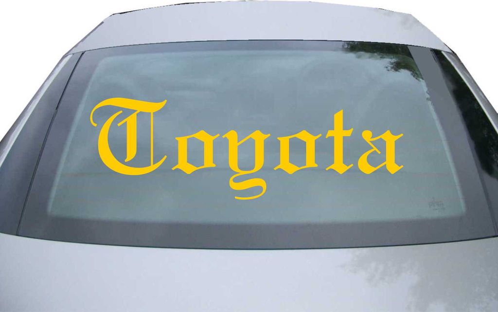 Indigos UG - Aufkleber Heckscheibe & Motorklappe DE6894 - gold - 600x195 mm - Coyota - Auto Scheiben Fenster Heckklappe Tuning Racing JDM - Die cut