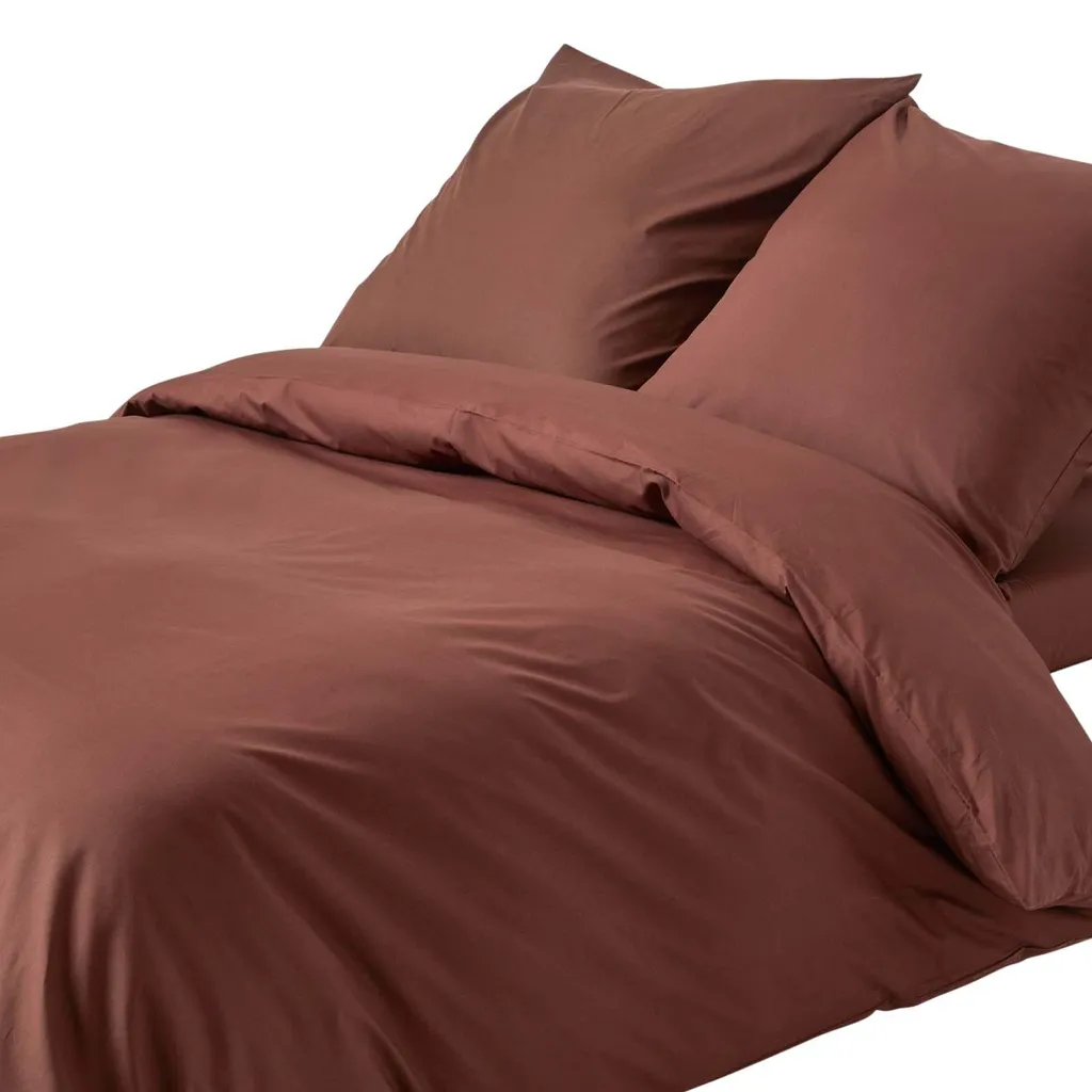 Offerta Homescapes Biancheria Letto Marrone 155x220 Cotone Egiziano