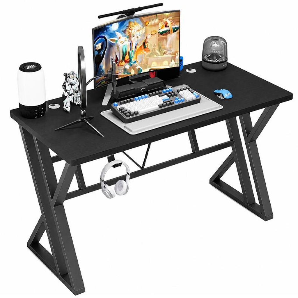 Herní Stůl Černý Moderní Pro Hráče Loft Table 120X60X75Cm Obrázek produktu 